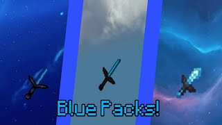 TOP 3 Blue Texture PACKS for Minecraft PE [upl. by Avie]