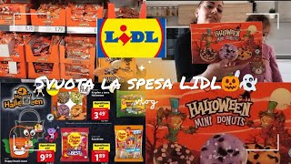 Vlog  svuota la spesa LIDL  speciale halloween🎃👻 sfogliamo il volantino insieme [upl. by Catima362]