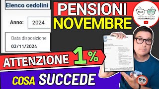 PENSIONI NOVEMBRE ⚠️ CEDOLINO NOVITà e AUMENTI 1 PROBLEMA IMPORTI ISTAT con DETTAGLIO INPS QUANDO [upl. by Enitsirk]