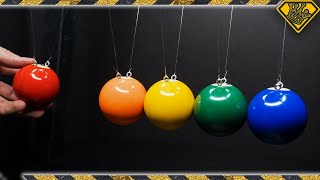 Newtons Cradle with Pool Balls [upl. by Ellenaj529]