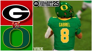 11 Georgia vs 1 Oregon Quarterfinal Playoff Simulation CFB 25 PS5 [upl. by Ardnasirk485]