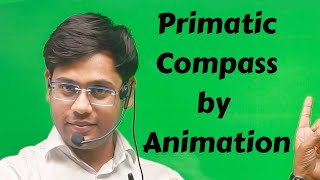 Prismatic compass by Animation video Part1 civilengineering survey tarifsir ae je exam [upl. by Amlet804]