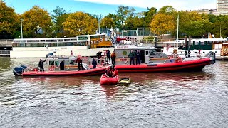 FDNY Manhattan 1075 Box 0619 Fire under Chelsea Piers Rescue Swimmers in the Water [upl. by Julissa165]