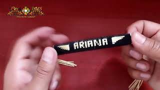 Cómo hacer una pulsera de hilo con el nombre de ARIANA Perú Artes [upl. by Darcee]