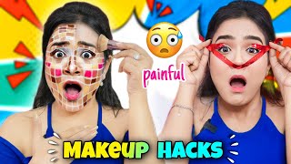 Testing Out Viral MAKEUP Hacks 😰 Shocking Results 😱 Nilanjana Dhar [upl. by Aniv349]