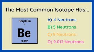 How Many Neutrons Does Most Common Isotope Have [upl. by Eanom]