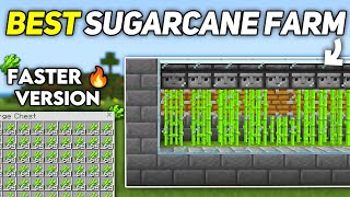 NEW FASTER SUGARCANE FARM in 121  Minecraft Bedrock amp Java [upl. by Anawqahs191]