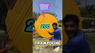 How many Cello Tape Layers to Make A Trampoline shorts trampoline [upl. by Algernon403]