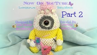 Rainbow Loom BABY Minion  Part 2 of 4  Loomigurumi  Amigurumi Hook Only [upl. by Monarski]