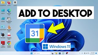 How to Add Google Calendar to Desktop Windows 11 [upl. by Eilsel780]