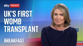 Sky News Breakfast Surgeons perform UKs first womb transplant [upl. by Corvin222]