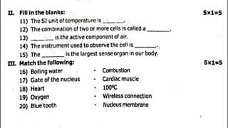 6th Std Science Half yearly Question paper Thiruvallur Original 2022 [upl. by Noirred]