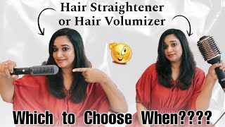 Are u confused with hair straightening and volumizing Lets find out  gowri krishnan  grwm [upl. by Glialentn103]