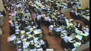 1987 Stock Market Crash stock footage  archival footage [upl. by Anirod518]