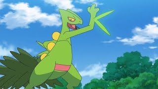 Pokemon  Ashs Grovyle evolve into Sceptile in hindi Pokemon [upl. by Essa]