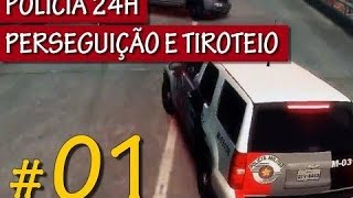 GTA IV Policia 24 Horas  EP 1  Perseguição e Tiroteio [upl. by Ariaz]