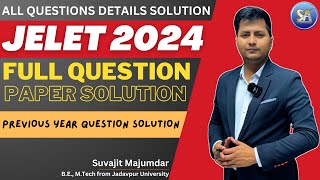 JELET 2024 Full Question Paper Solution  Jelet 2024 Previous Year Question Solution Suvajit Academy [upl. by Lombardi]