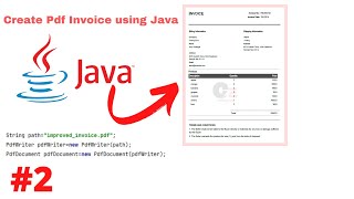 Create pdf invoice in java part 2 [upl. by Brozak221]