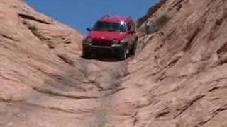 Jeep Liberty on Hole in the Rock trail Vid 5 Chute [upl. by Crispen424]