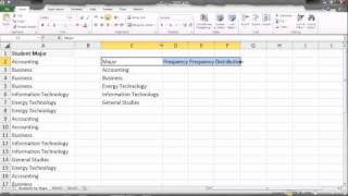 Excel 2010 Ch 5 Statistical Analysis I Qualitative Data [upl. by Hcurab]