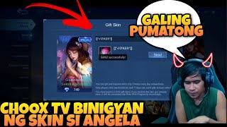 CHOOX TV BINIGYAN NG SKIN SI ANGELA  ANG GALING PUMATONG [upl. by Ahsienauq]