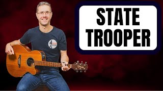 Bruce Springsteen  State Trooper guitar lesson [upl. by Magee]