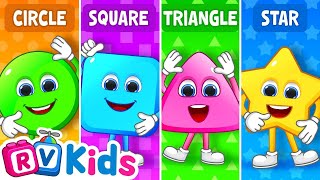 Learn Shapes Circle Square Triangle Rectangle amp more  Educational Videos For Toddlers amp Babies [upl. by Alael415]