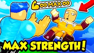 I Got TRILLIONS OF STRENGTH In Push Simulator AND BEAT ONE PUSH MAN BOSS [upl. by Euqinobe]