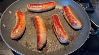 How To Cook Brats On The Stove  Juiciest Pan Fried Bratwurst Recipe [upl. by Aromat]