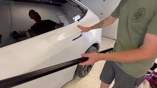 Tesla Model Y Door window moulding Removal [upl. by Drue]