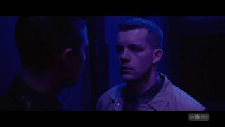 Ben Schnetzer  Russell Tovey gay kiss  Pride 2014 film French version televised [upl. by Wilkins431]