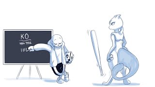 Sans Meets Mewtwo Undertale Comic Dub [upl. by Cusack]