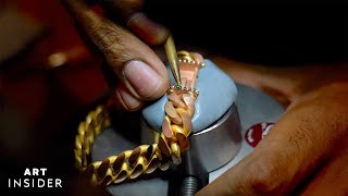 How A Diamond Cuban Link Bracelet Is Made  Insider Art [upl. by Oona98]