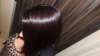 Review and Demo of Schwarzkopf Color Ultime hair color in 42 Mahogany Red Using box dye over henna [upl. by Audras]