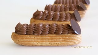 Éclairs con ganache de caramelo y crema de chocolate [upl. by Gasperoni]