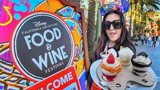 DISNEY CALIFORNIA ADVENTURE FOOD amp WINE 2024 Tasting NEW things What’s Changed  LikesDislikes [upl. by Ilehs]