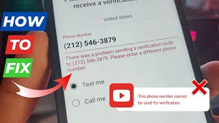 How to fix Youtube Channel  Phone Number Cannot Be Used For Verification [upl. by Ettegroeg]