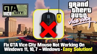 Fix GTA Vice City Mouse Not Working Windows 11 10 7 – Easy Solution mouse not working windows 10 [upl. by Beaufert]