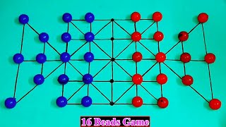 Bead 16 Gameplay  How to Play Sholo Guti Game Village 2 Players Mind Game1 [upl. by Dominic]