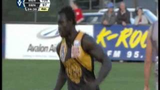 VFL Round 19 2011  Majak Daw brilliant running goal [upl. by Cirderf]