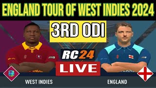 LIVE  ENGLAND vs WINDIES  3RD ODI MATCH  RC 24 GAMEPLAY [upl. by Torosian]