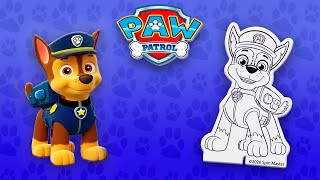 PAW PATROL COLORING  CHASE PAW PATROL COLOR AND ACTIVITY KIT [upl. by Hanna]