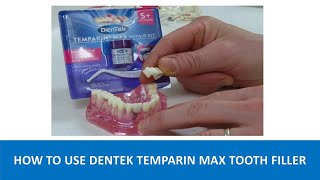 How To Use Dentek Temparin Max Tooth Filling and Crown Repair Review [upl. by Dlanigger]