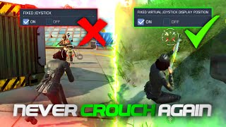 HOW TO STOP CROUCHING IN CODM  100 WORKING TUTORIAL l NEVER EVER CROUCH AGAIN [upl. by Onig]