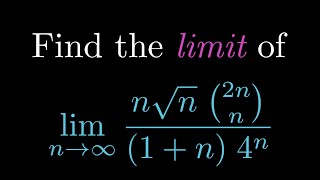 Find the limit of nn12 2nn21n4n as n goes to infinity [upl. by Hullda]