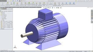 SolidWorks Tutorial Motor Assembly [upl. by Skipp]