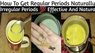 How To Get Regular Periods NaturallyIrregular Periods 💯 Effective Golden Milk [upl. by Nahsab]