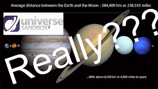 Do Planets Fit Between Earth and Moon Universe Sandbox 2 [upl. by Holzman960]