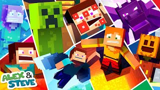 MEGA MOVIE  Alex and Steve Life Minecraft Animation [upl. by Rego]