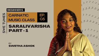 Episode 05  Sarali Varisha  Part 1  Carnatic Music Class for beginners  SweTunes [upl. by Kucik]